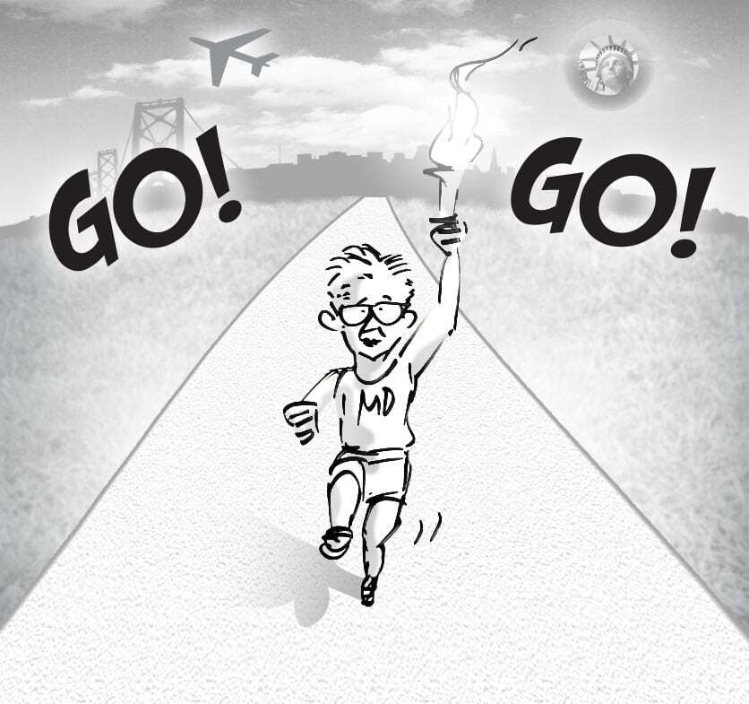 Cartoon of KaVisang Cris, IVC company president
